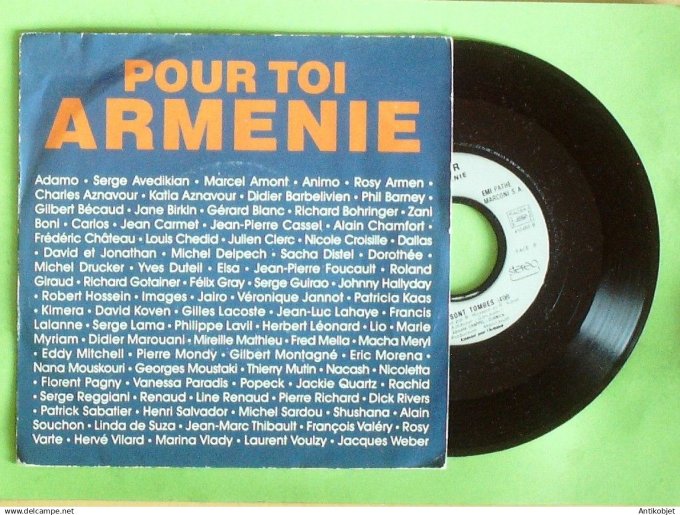 Aznavour Charles 45T SP Pour toi Arménie 1989