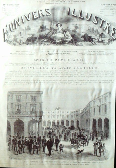 L'Univers illustré 1872 # 923 Usa Boston Versailles émigrants Alsaciens & Lorrains 