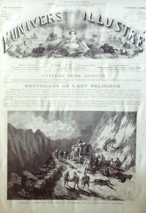 L'Univers illustré 1872 # 924 Espagne Sierra-Morena Usa Boston Cap Bonne-Espérance Mont-Palatin