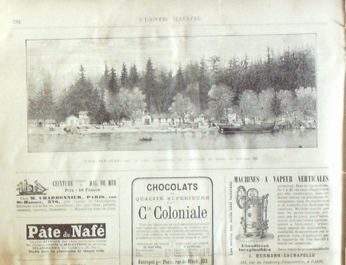 L'Univers illustré 1872 # 924 Espagne Sierra-Morena Usa Boston Cap Bonne-Espérance Mont-Palatin