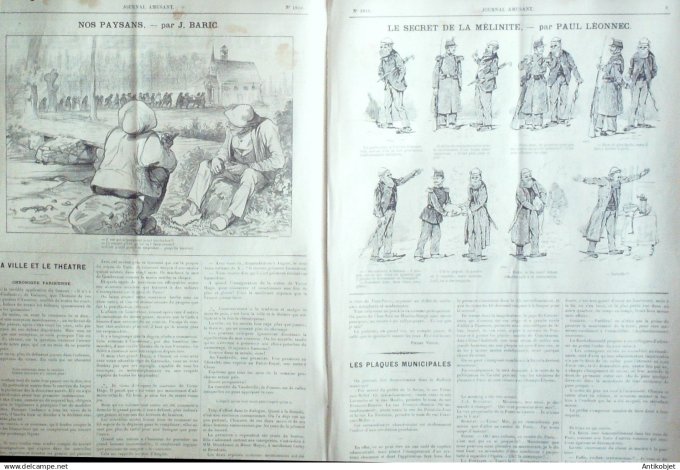 Le Journal Amusant 1891 n°1816 Secret de la m élinite eaux ¨à  Versailles dix commandements du caric