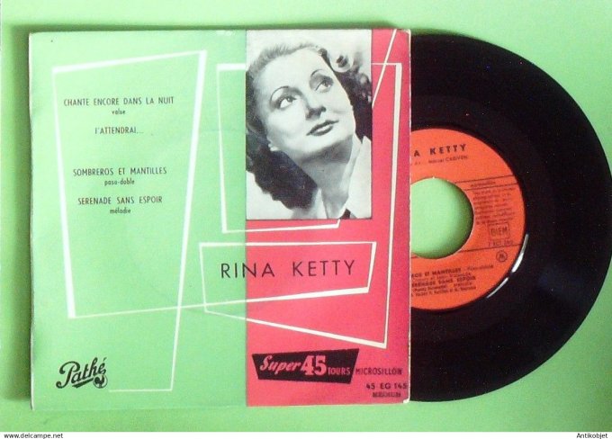 Ketty Rina 45T EP Chante encore dans la nuit (languette) 1964