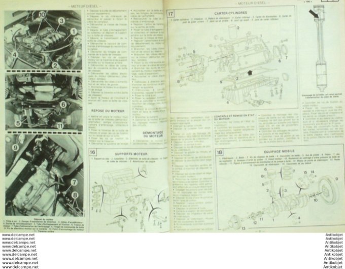 Revue Technique Automobile Mercedes Benz 190 Peugeot 604 & 504 V6  #465