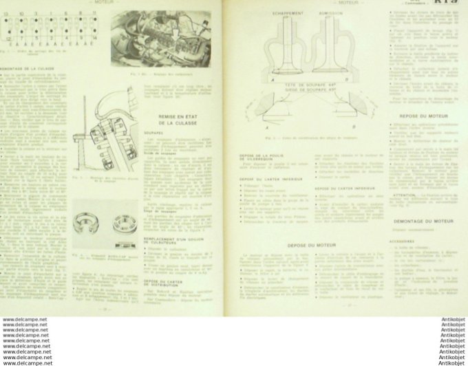 Revue Technique Automobile Opel Commodore Renault 8 Major  #265