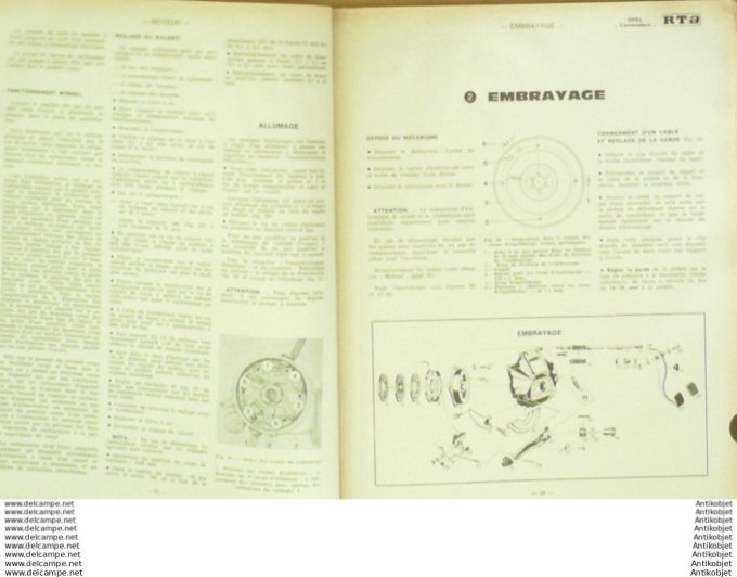 Revue Technique Automobile Opel Commodore Renault 8 Major  #265