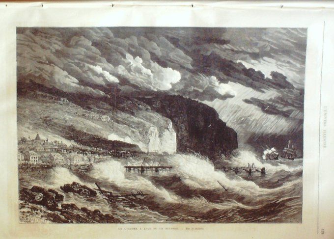 L'Univers illustré 1873 # 935 Angleterre banque Japon Kiyoto Madrid Cortès ïle de Réunion cyclone  