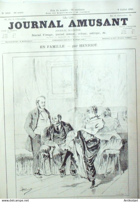 Le Journal Amusant 1891 n°1818 Balivernes un poème Paris dans la Banlieue