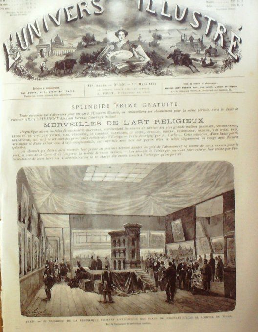 L'Univers illustré 1873 # 936 Patagonie Espagne ministère Cannes (06) Pays-Bas Amsterdam 