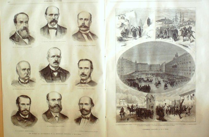 L'Univers illustré 1873 # 936 Patagonie Espagne ministère Cannes (06) Pays-Bas Amsterdam 