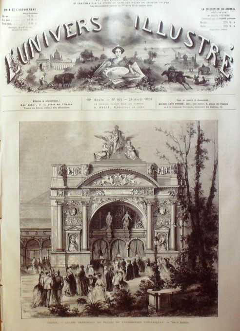 L'Univers illustré 1873 # 944 Vienne Romainville (93) Bordeaux (33)