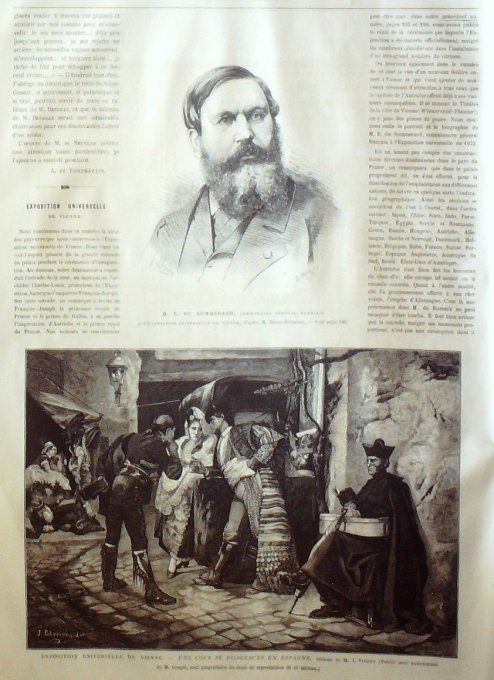 L'Univers illustré 1873 # 948 Vienne Théâtre Espagne Tafalla Pampelune Catalogne carlistes