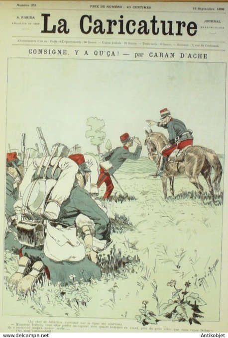 La Caricature 1886 n°351 Consigne Caran d'Ache Côtes Bretonne Robida