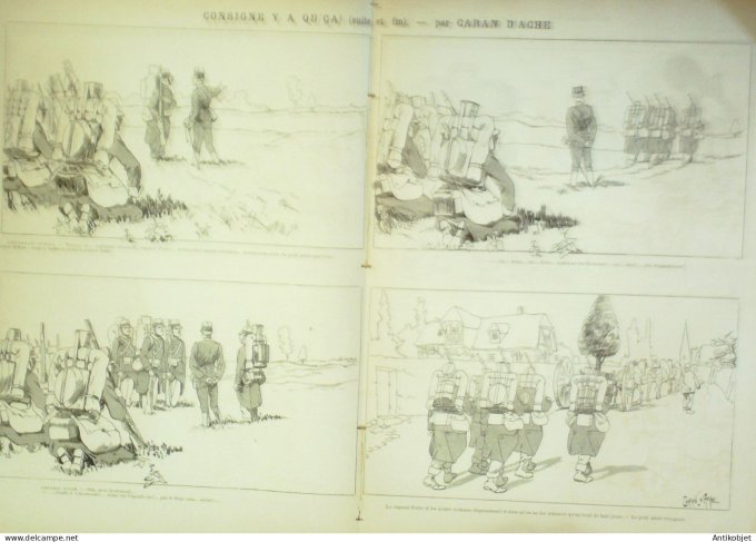 La Caricature 1886 n°351 Consigne Caran d'Ache Côtes Bretonne Robida