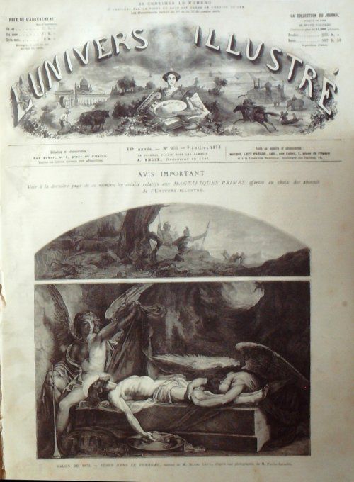 L'Univers illustré 1873 # 954 Lyon (69) Usa indiens Modocks Windsor Shad de Perse  Nassr-Ed-Din