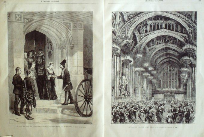 L'Univers illustré 1873 # 954 Lyon (69) Usa indiens Modocks Windsor Shad de Perse  Nassr-Ed-Din