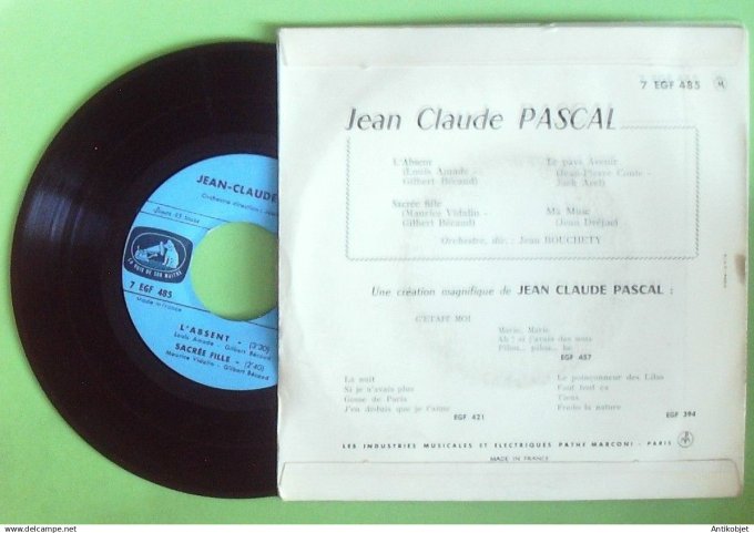 Pascal Jean-Claude 45T EP Sacré fille 1960