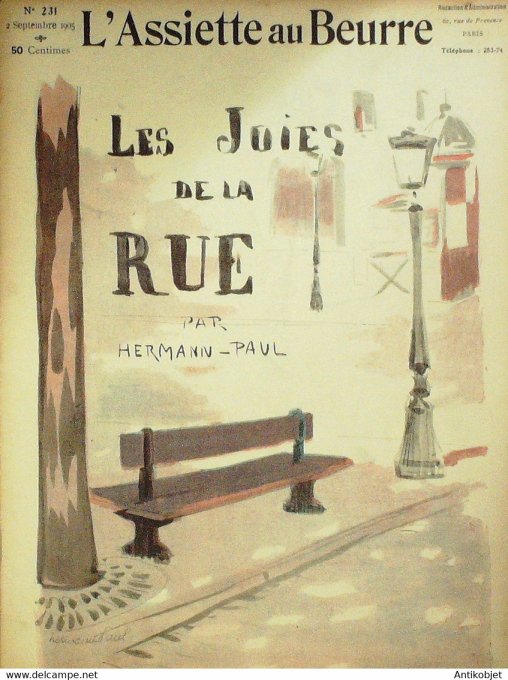 L'Assiette au beurre 1905 n°231 Les joies de la rue ivrogne bretonne Hermann