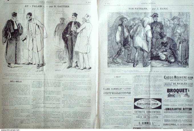 Le Journal Amusant 1890 n°1804 Fantasia Th éâtre Musotte semaine de Pâques poisson d'avril