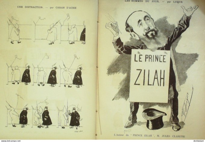 La Caricature 1885 n°271 Soirées officielles Draner Claretie par Luque Trock Caran d'Ache