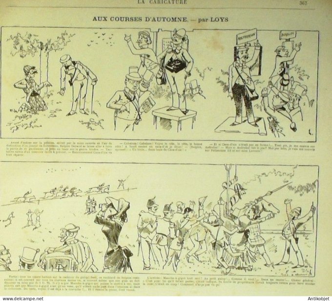 La Caricature 1881 n°  98 Premiers froids trockLoys Draner