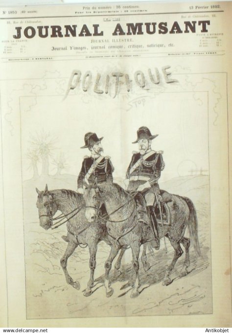 Le Journal Amusant 1891 n°1850 Tableaux  épatants ¨à  la brasserie bal de l'Op éra