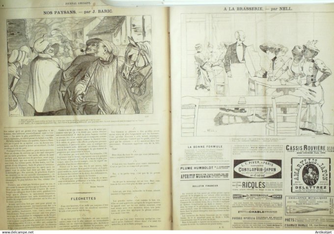 Le Journal Amusant 1891 n°1850 Tableaux  épatants ¨à  la brasserie bal de l'Op éra