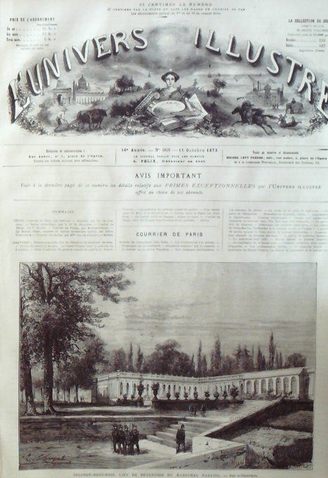 L'Univers illustré 1873 # 968 Verdun (08) Metz (57) Mal Bizaine Espagne Berga guerre civile