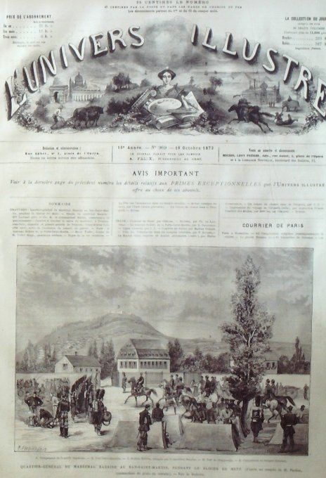 L'Univers illustré 1873 # 969 Autriche costumes Viennois Maréchal Bizaine Périgord la chasse