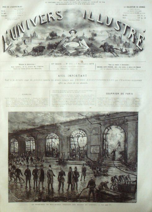 L'Univers illustré 1873 # 972 Forbach Metz Borny Vienne opéra incendie   