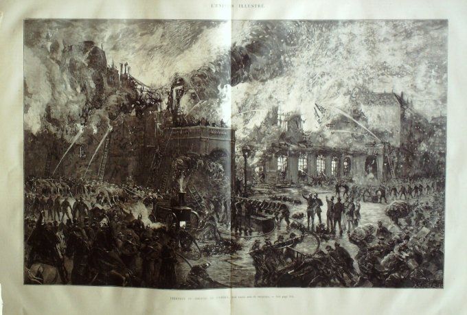 L'Univers illustré 1873 # 972 Forbach Metz Borny Vienne opéra incendie   