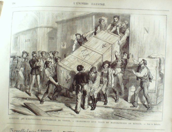 L'Univers illustré 1873 # 973 Belfort opéra incendie Sidi-Mohammed-Rachim-Bogadour   