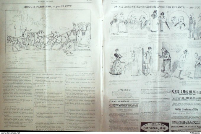 Le Journal Amusant 1891 n°1796 Carnaval meeting au jardin des plantes d éplacement chez sa Majest é