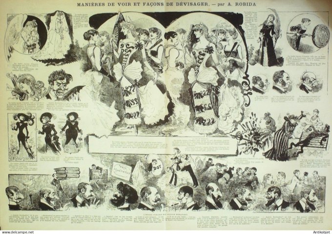 La Caricature 1882 n°148 Me Thérèse ou vaillance & Chorégraphie Robida Trock