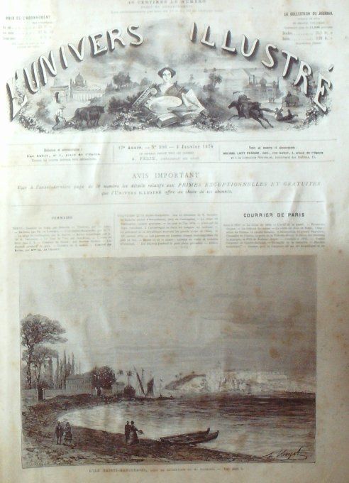 L'Univers illustré 1874 # 980 île ste-marguerite Bataille d'Escombrera Carthagène  