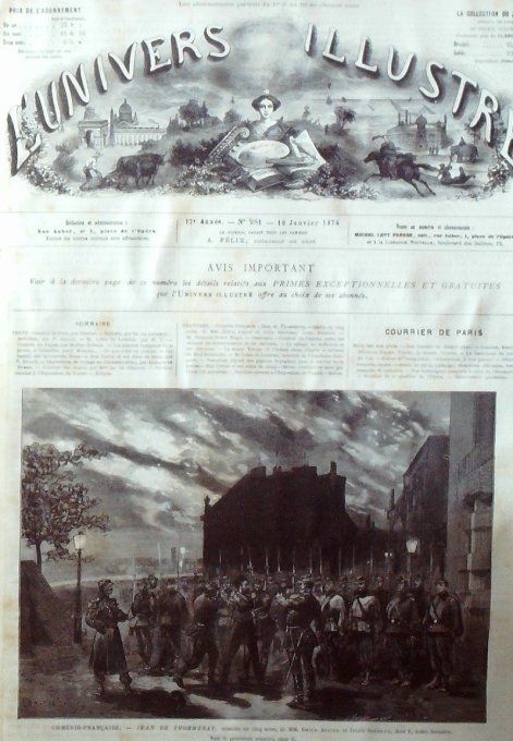 L'Univers illustré 1874 # 981 Bethléem Versailles Espagne Don Carlos Combat de Calella 