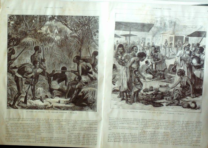 L'Univers illustré 1874 # 989 Ghana Coumassie Guernesey Victor Hugo Pantechnicon