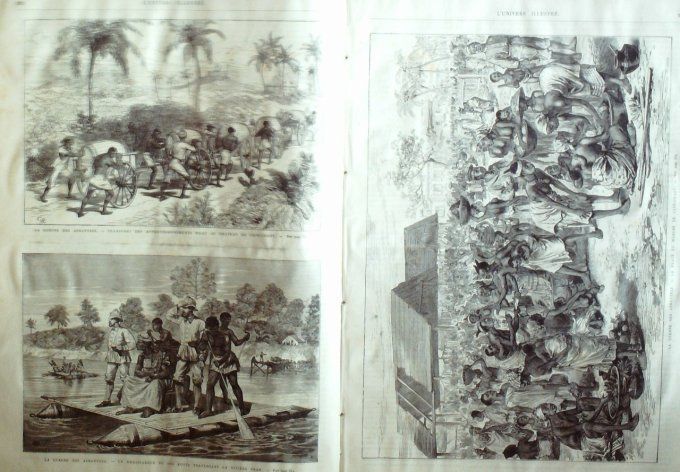 L'Univers illustré 1874 # 994 Cape-Coast Bengale ambassadeur du roi Koffi