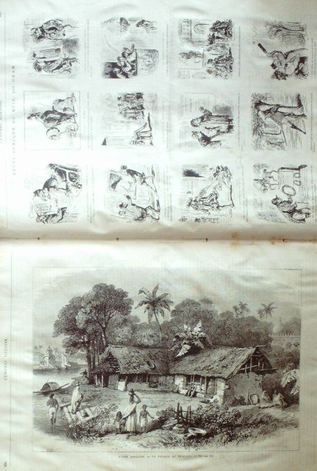 L'Univers illustré 1874 # 994 Cape-Coast Bengale ambassadeur du roi Koffi