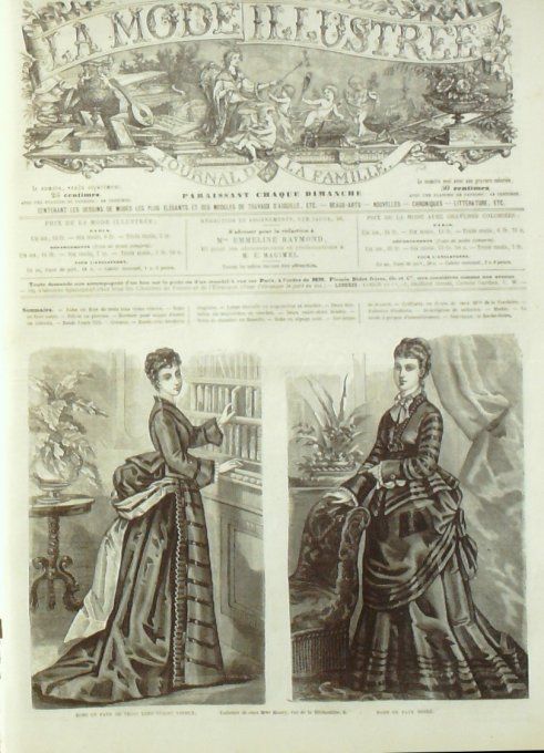 Journal Mode illustrée 1875 #  9 Robes en faye