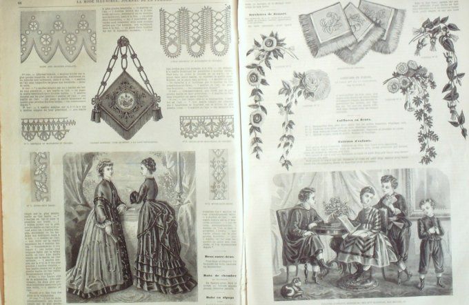 Journal Mode illustrée 1875 #  9 Robes en faye