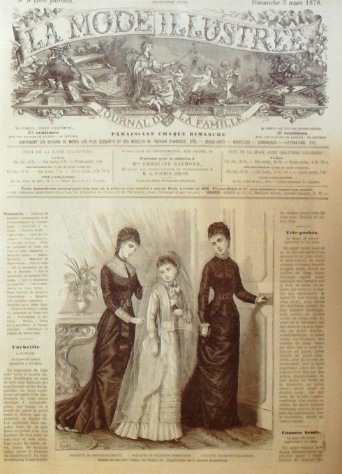 Journal Mode illustrée 1878 #  9 Toilettes de communion