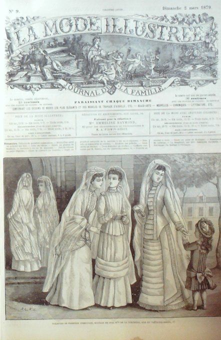 Journal Mode illustrée 1879 #  9 Toilettes de communion