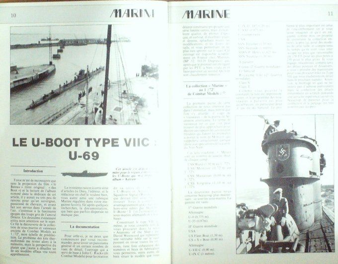 Histoire & Maquettisme 1989 # 9 Mig 15 sous-marin U-Boot VIIC U-69 Blindés T-34/76