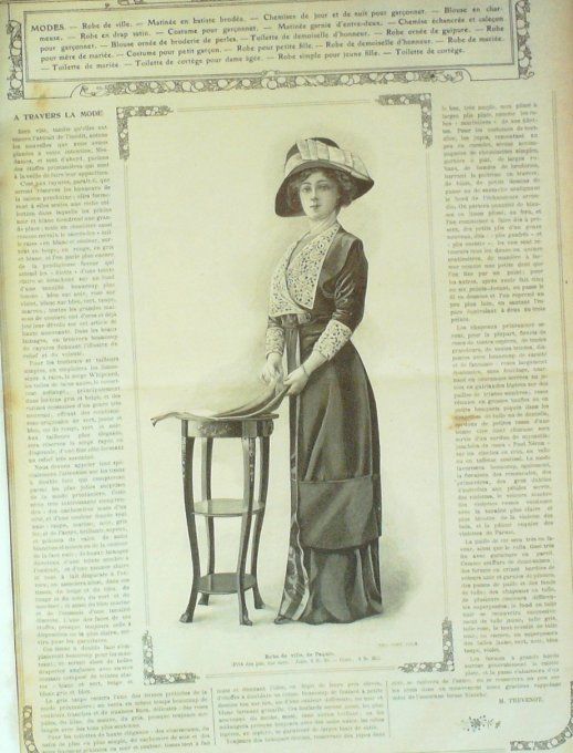 Journal Mode illustrée 1911 #  9 Robes de mariée & cortège