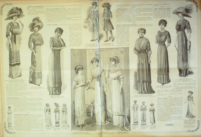 Journal Mode illustrée 1911 #  9 Robes de mariée & cortège