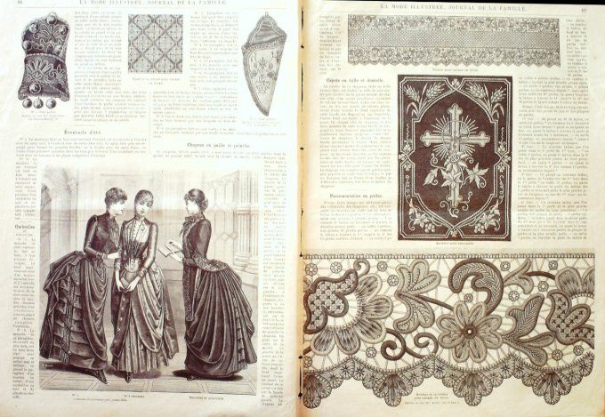 Journal Mode illustrée 1886 #  9 Manteau de printemps