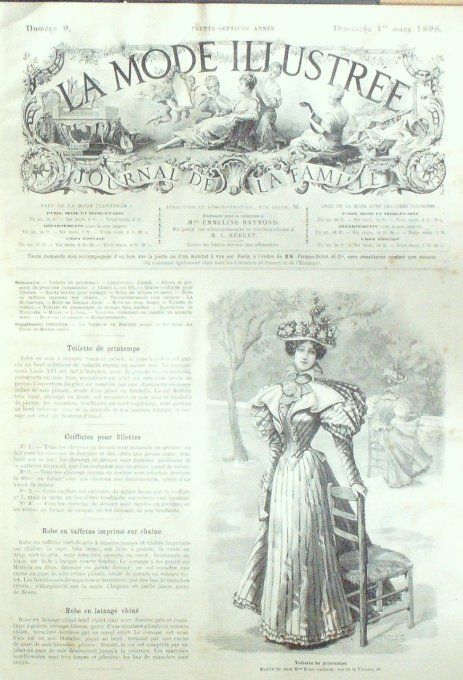 Journal Mode illustrée 1896 #  9 Toilette de printemps