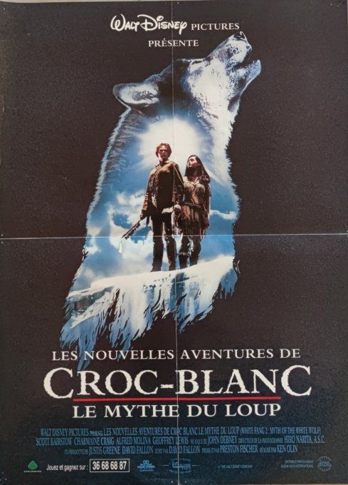 Croc-Blanc Le Mythe du loup Affiche de film 40x60 Walt Disney