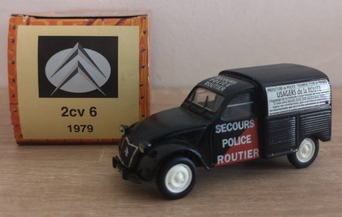 Citroen 2cv 6 Secours Police routier 1979 Norev 1:43