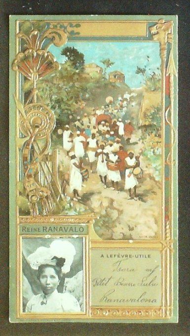 Chromo Lefèvre Utile LU Ranavalo Reine Personnage Célèbre Souveraine 1900